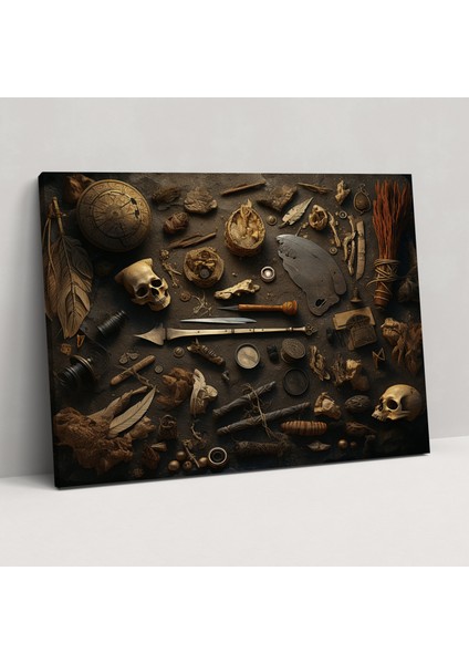 Orta Taş Devri Duvar Süslemesi - Antik Araçlar ve Eserler Sanatı - Orta Taş Devri El Işi Sanat Orta Taş Devri Eserleri