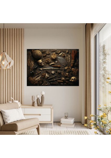 Orta Taş Devri Duvar Süslemesi - Antik Araçlar ve Eserler Sanatı - Orta Taş Devri El Işi Sanat Orta Taş Devri Eserleri modelleri