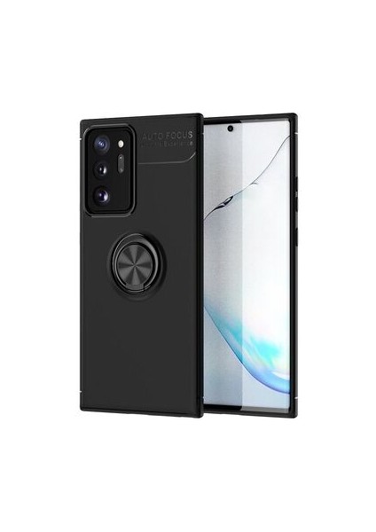 Samsung Galaxy Note 20 Ultra Kılıf Yüzüğü Stant ve Araç Tutucu Olabilen Şık Esnek Premium Silikon Kapak Ryc/ravel