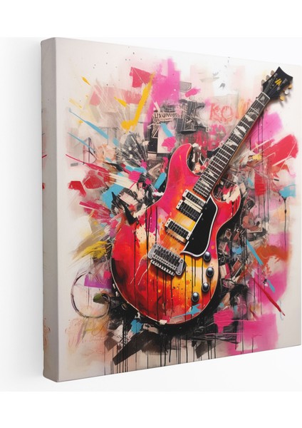 Pink Floyd Kanvas Tablo - Gitar ve Sözler Kompozisyonu