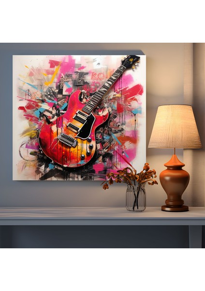 Pink Floyd Kanvas Tablo - Gitar ve Sözler Kompozisyonu fiyatları