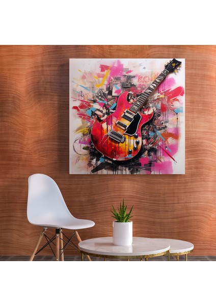 Pink Floyd Kanvas Tablo - Gitar ve Sözler Kompozisyonu modelleri
