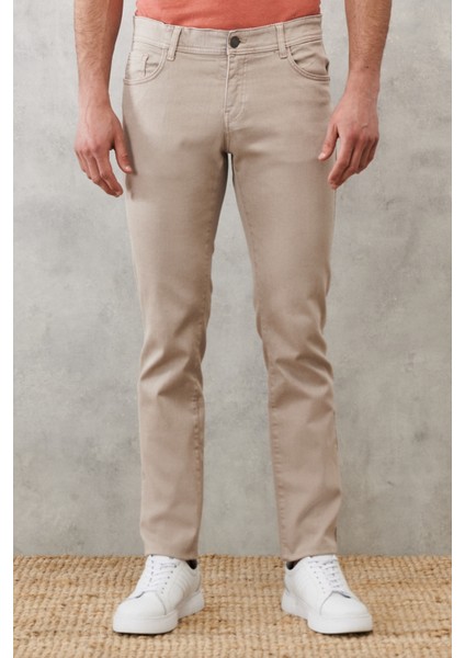 ALTINYILDIZ CLASSICS Erkek Taş 360 Derece Her Yöne Esneyen Rahat Slim Fit Dar Kesim Pantolon