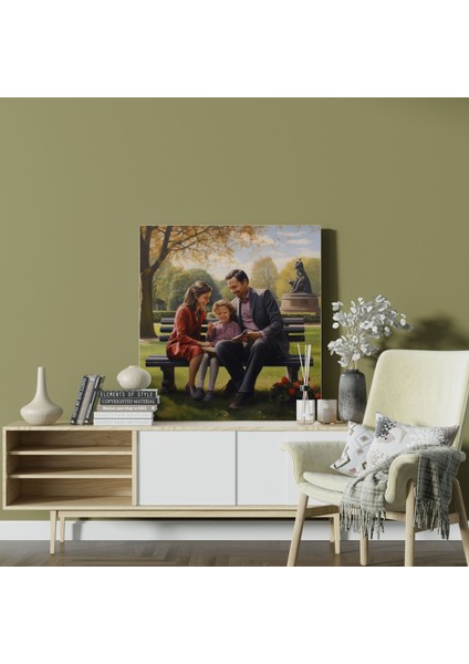Portre Kanvas Tablo - Klasik Yağlı Boya Duvar Sanatı - Ev Dekorasyonu Aile Duvar Sanatı modelleri
