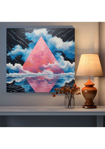 Pink Floyd Duvar Sanatı - Fırtınalı Gökyüzü Logolu Kanvas Tablo - Müzik ve Sanat fiyatları
