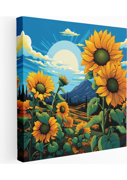 Ayçiçeği Tarlaları Kanvas Tablo