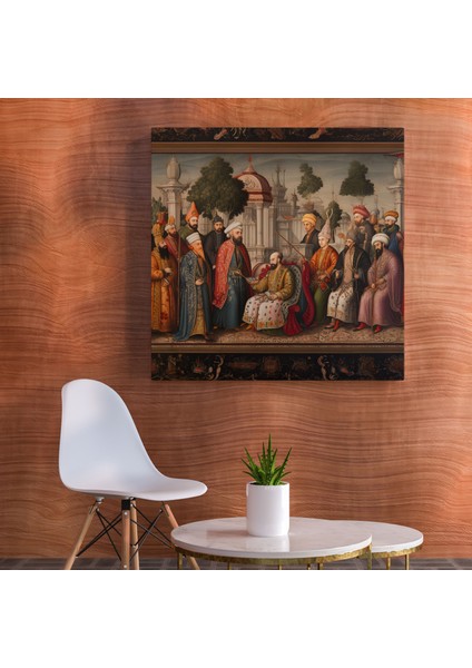 Zengin Osmanlı Mahkeme Sahnesi Minyatür Tablo Resim - Duvar Dekorasyonu fiyatları