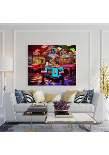 Retro Diner Kanvas Tablo fiyatları