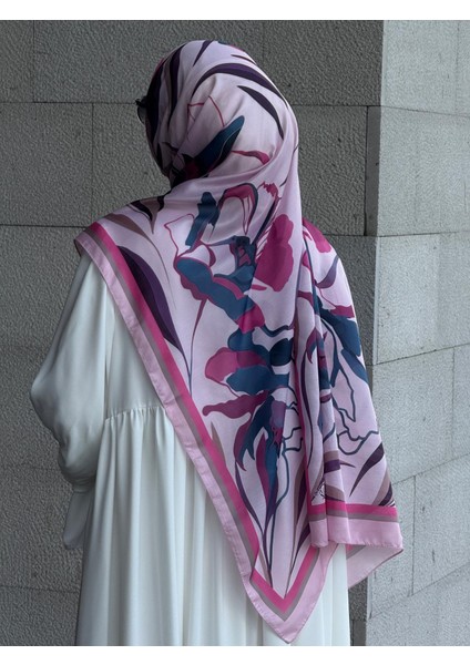 Pamuklu Soft Lotus Desen Şal-Şeker Pembe