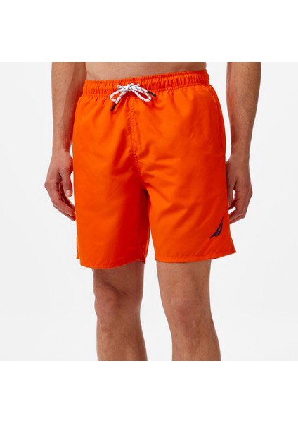 Erkek Turuncu Regular Fit Deniz Şortu fırsatları
