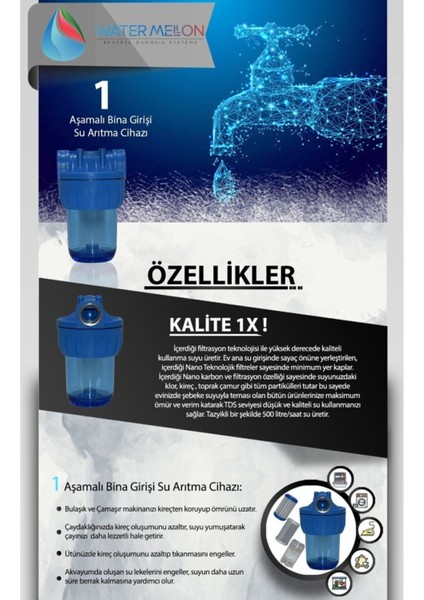 Daire Girişi 1 Aşamalı Su Arıtma Cihazı - Tortu ve Çamur Önleyici fırsatları