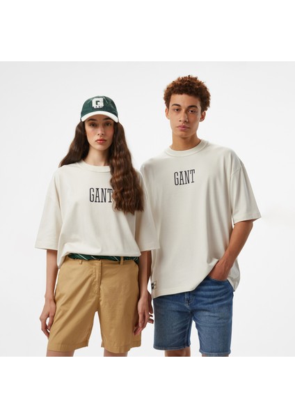 Hoss x Gant New Generation Unisex Beyaz T-Shirt