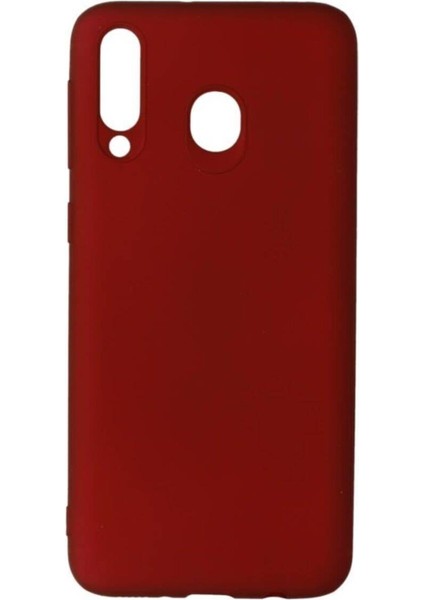 Samsung Galaxy M30 Premium Silikon Kılıf Bordo
