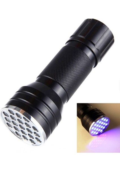 Uv Işık El Feneri 21 LED Ultraviyole Mor Işık Para Döviz Banknot Kimlik Kontrol Cihazı modelleri