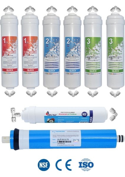 Kapalı Kasa 5 Aşamalı Vontron Membranlı Inline Yıllık Filtre Seti