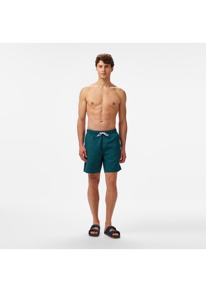 Erkek Yeşil Regular Fit Deniz Şortu