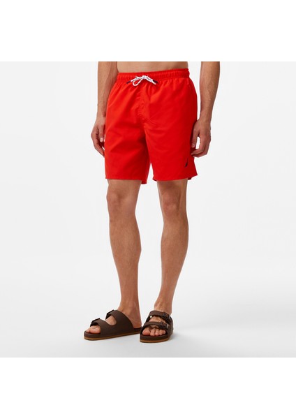 Erkek Kırmızı Regular Fit Deniz Şortu modelleri