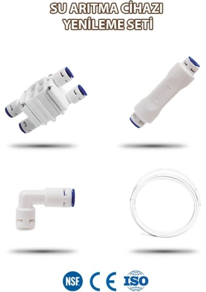 Su Arıtma Cihazı Yenileme ve Bakım Kiti - Shut Off, Flow, Valfe