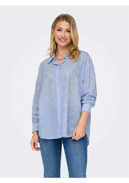 15334071 Kadin Gomlek - Mavi Cizgili fiyatları
