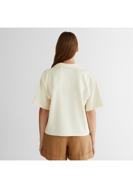 Kadın Krem Logolu Polo fiyatları