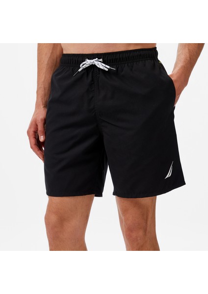 Erkek Siyah Regular Fit Deniz Şortu fırsatları