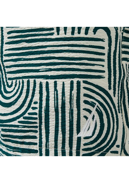 Erkek Yeşil Regular Fit Desenli Deniz Şortu indirimleri