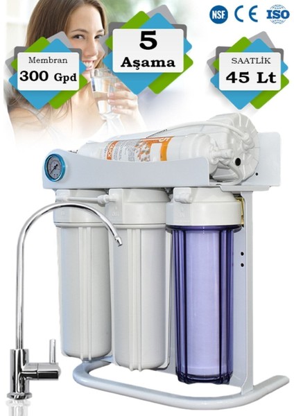 Nsf Onaylı 300 Gpd Tanksız Direk Akış Su Arıtma Cihazı - 1 Ton Kapasiteli