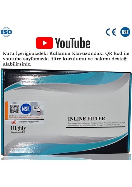 Kapalı Kasa Yeni 4 Aşamalı Özel Seri Inline Filtre Seti