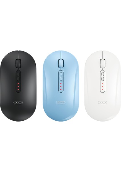 XO-M13 Tri-Mode Kablosuz Aerodinamik Bluetooth Wireless Sessiz Mouse Siyah modelleri