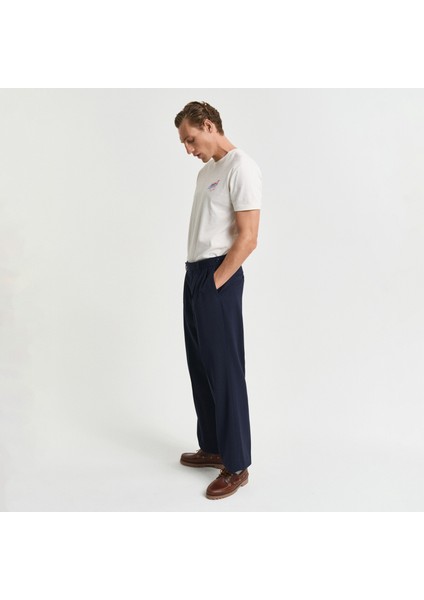 Erkek Krem Regular Fit Bisiklet Yaka Logolu T-Shirt modelleri