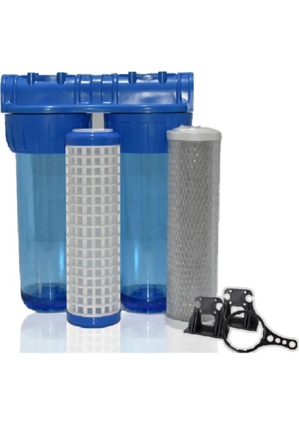 Daire Girişi 2 Aşamalı Su Arıtma Cihazı - Koku, Toz ve Tortu Önleyici