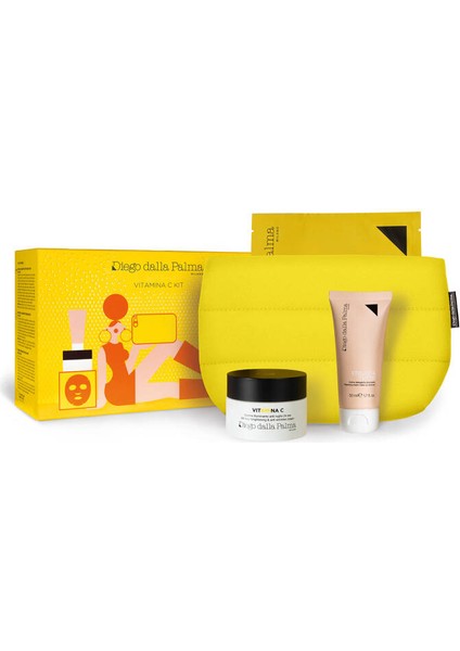 Dalla Palma Sc Vitamin C Kırışık Önleyici Krem 50 ml + Makyaj Temizleyici 50 ml + Maske 15 ml + Çanta