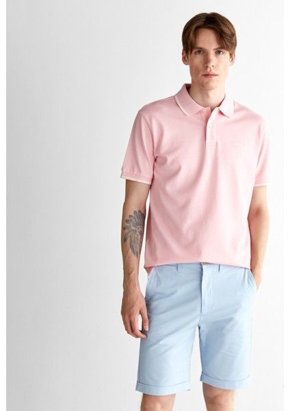 Erkek Pembe Regular Fit Polo
