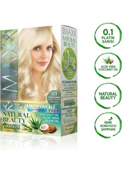 Natural Beauty Amonyaksız Saç Boyası 0.1 Platin Sarısı modelleri