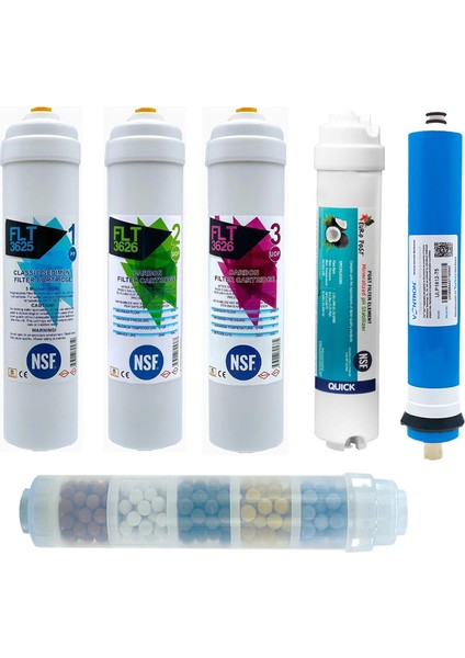 Nsf Onaylı Kapalı Kasa 10 Aşamalı Filtre Seti - 6 Filtreli Vontron Membranlı