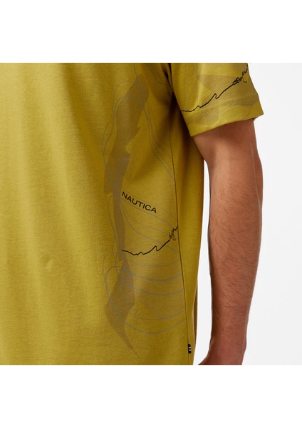 Erkek Yeşil Regular Fit Baskılı T-Shirt indirimleri