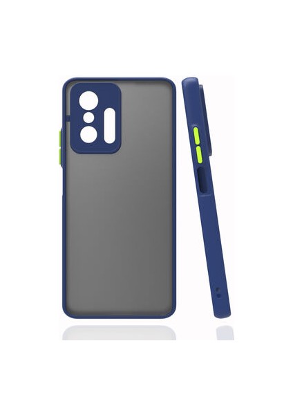 Xiaomi Mi 11T 5g Kılıf Arkası Buğulu Kenarları Renkli Sert Premium Silikon Kapak Rcv/hux