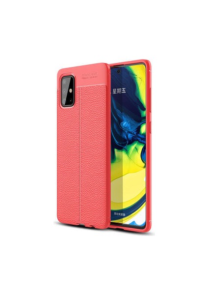 Samsung Galaxy A71 Kılıf Deri Silikon Yüzeyli Yüksek Kaliteli Silikondan Üretilmiş Premium Silikon Kapak Ryc/niss