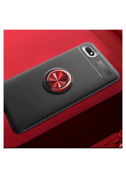 Huawei Y5 2018 Kılıf Yüzüğü Stant ve Araç Tutucu Olabilen Şık Esnek Premium Silikon Kapak Ryc/ravel