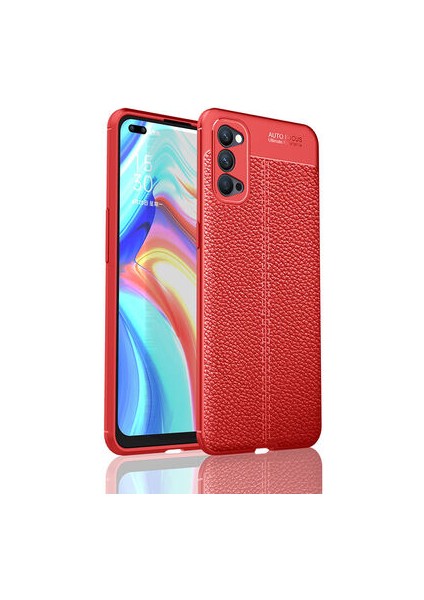 Oppo Reno 4 Kılıf Deri Silikon Yüzeyli Yüksek Kaliteli Silikondan Üretilmiş Premium Silikon Kapak Ryc/niss