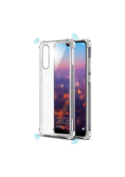 Huawei P20 Lite Kılıf Köşe Korumalı Şeffaf Sert Premium Silikon Kapak Ryc/nitro