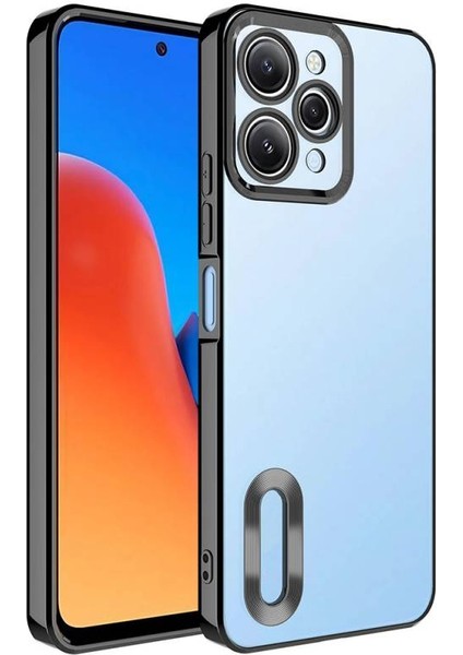 Redmi 12 Kılıf Kenarları Lazer Renkli ve Logo Detaylı Şık Esnek Premium Silikon Kapak Ryc/omega