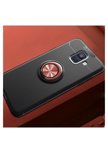 Samsung Galaxy J6 Kılıf Yüzüğü Stant ve Araç Tutucu Olabilen Şık Esnek Premium Silikon Kapak Ryc/ravel