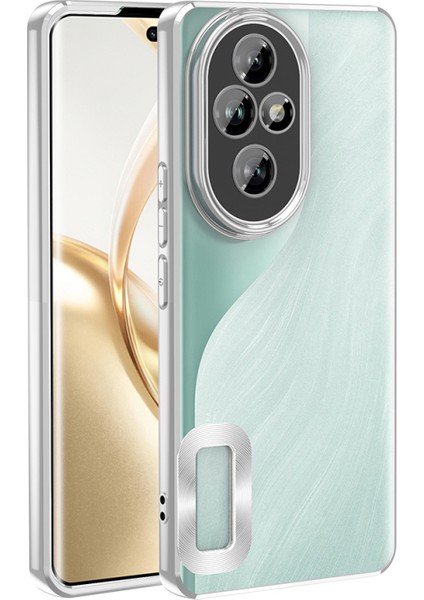 Honor 200 Kılıf Kenarları Lazer Renkli ve Logo Detaylı Şık Esnek Premium Silikon Kapak Ryc/omega