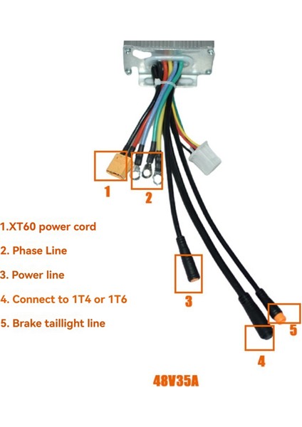 Elektrikli Bisiklet Üç Tekerlekli Motosiklet Scooter Kare Dalga Kontrol Cihazı Için 48V 35A 1000W Fırçasız Kontrol Cihazı (Yurt Dışından) fiyatları