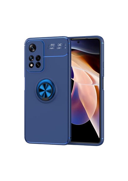 Redmi Note 11 Pro 5g Kılıf Yüzüğü Stant ve Araç Tutucu Olabilen Şık Esnek Premium Silikon Kapak Ryc/ravel