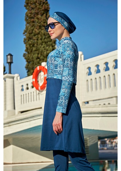 Likralı Tam Kapalı Mayo 4lü Set R068 Lamia