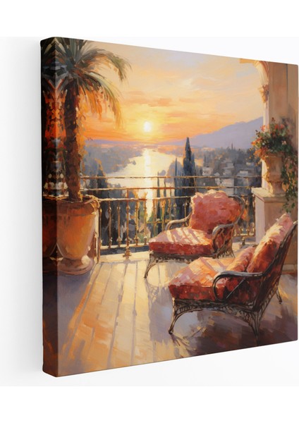 Empresyonist Günbatımı Otel Kanvas Tablo - Otel Kanvas Duvar Sanatı