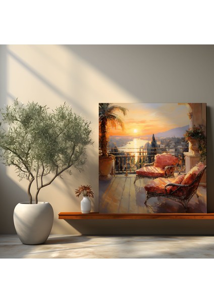 Empresyonist Günbatımı Otel Kanvas Tablo - Otel Kanvas Duvar Sanatı fiyatları