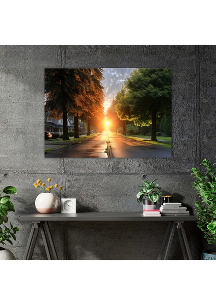Altın Günbatımı Duvar Sanatı - Harlem Zarafet Ev Dekorasyonu Kanvas Tablo fiyatları